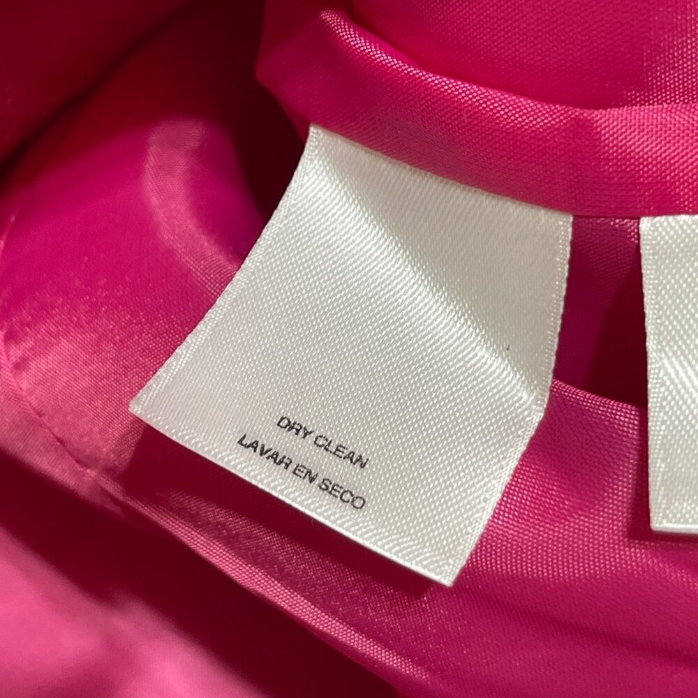 Kasper Linen Blend Jacket Blazer Barbie Pink Size 14 Tweed Career Workwear - Picture 7 of 8